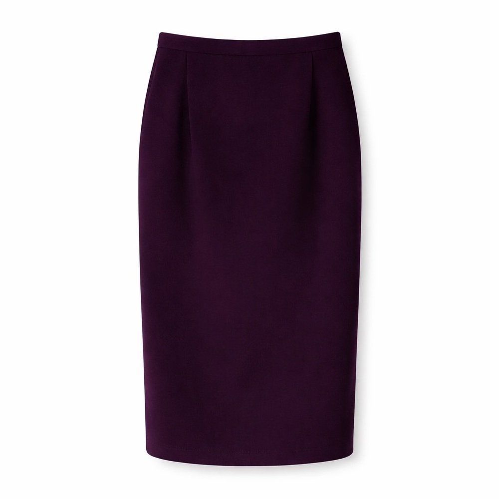 Kathie Lee Collection Eggplant Pencil Skirt | Size 10 | Deep Plum
